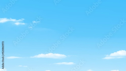 Blue sky with white clouds, White fluffy clouds. Blue sky background in summer sunlight n sun ray at sunshine day,timelapse of Cirrus clouds on bright blue sky. Movement of clouds. Timelapse 4k.