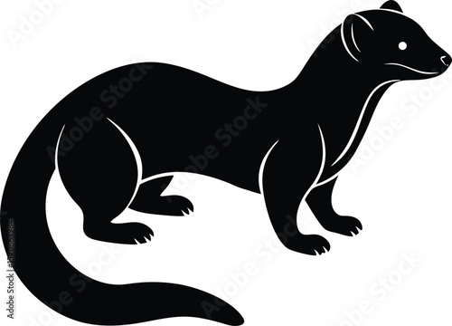 vector illustration of a black cat