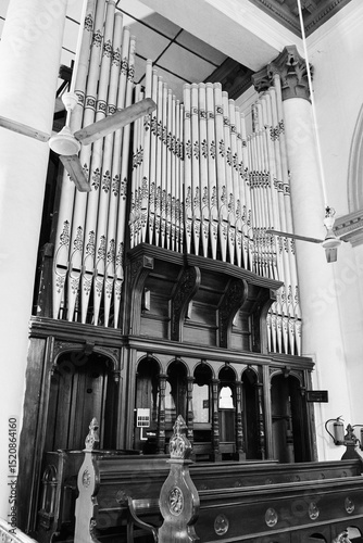 Church organ pipes 