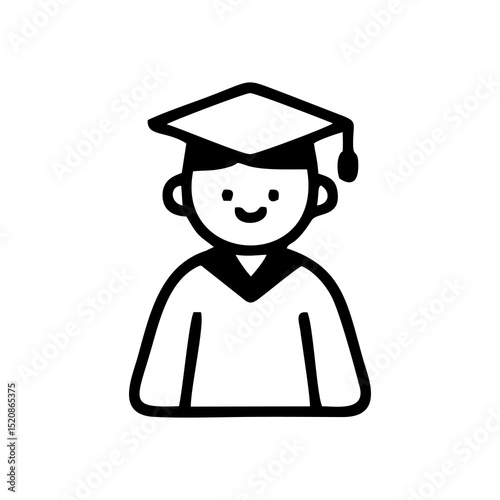 Graduation, proud student, academic robe, flying cap, diploma scroll for educational milestone banner, graduate achievement visual, learning vector background, school ending momen