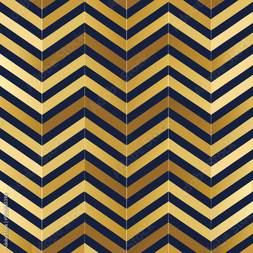 Pattern seamless chevron abstract wave background stripe gold luxury color and line. Geometric line vector. Christmas background.