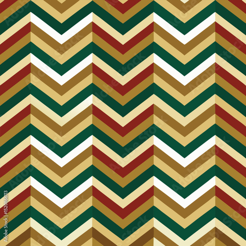 Pattern seamless chevron abstract wave background stripe gold luxury color and line. Geometric line vector. Christmas background.