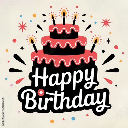 birthday card with cake