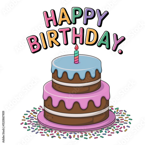 birthday cake with candles