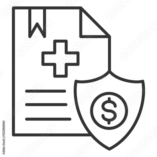 Health Insurance Outline Icon