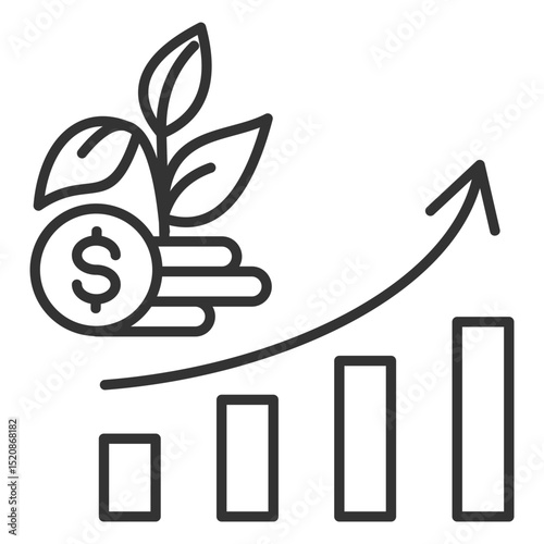 Growth Investing Outline Icon