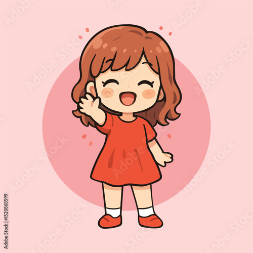 cute chibi girl character illustration