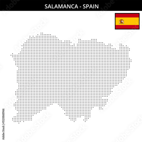 Small dots map of salamanca in Spain