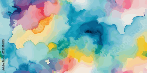 Vibrant Abstract Lgbtq Watercolor Background with Multicolored Gradient and Artistic Texture