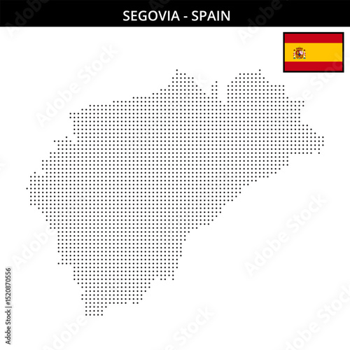 Small dots map of segovia in Spain