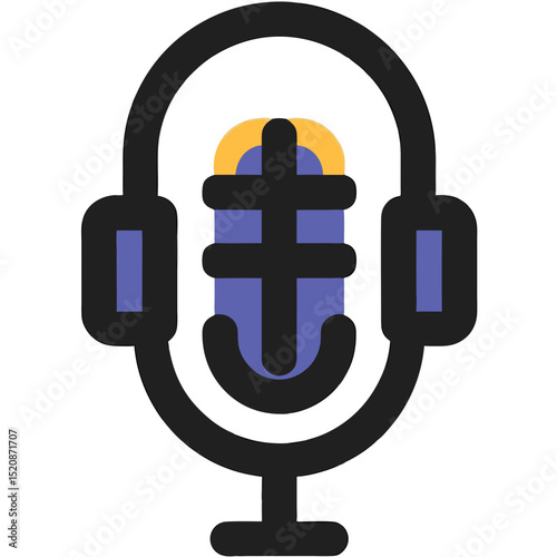 Vibrant Podcast Icon: Symbol of Digital Storytelling