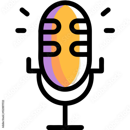 Vibrant Podcast Icon: Symbol of Digital Storytelling