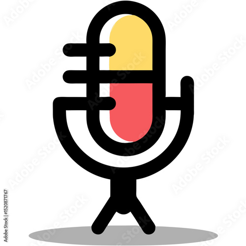 Vibrant Podcast Icon: Symbol of Digital Storytelling