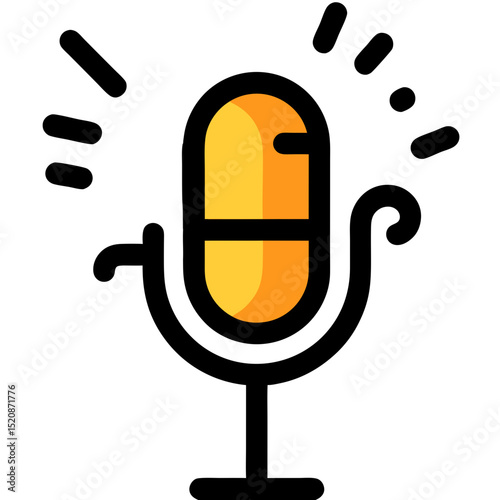 Vibrant Podcast Icon: Symbol of Digital Storytelling