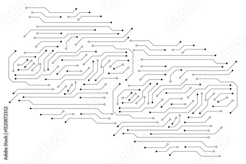 Abstract digital background with technology circuit board texture. Electronic motherboard illustration. Communication and engineering concept. Vector illustration