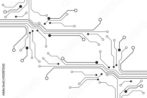 Abstract digital background with technology circuit board texture. Electronic motherboard illustration. Communication and engineering concept. Vector illustration