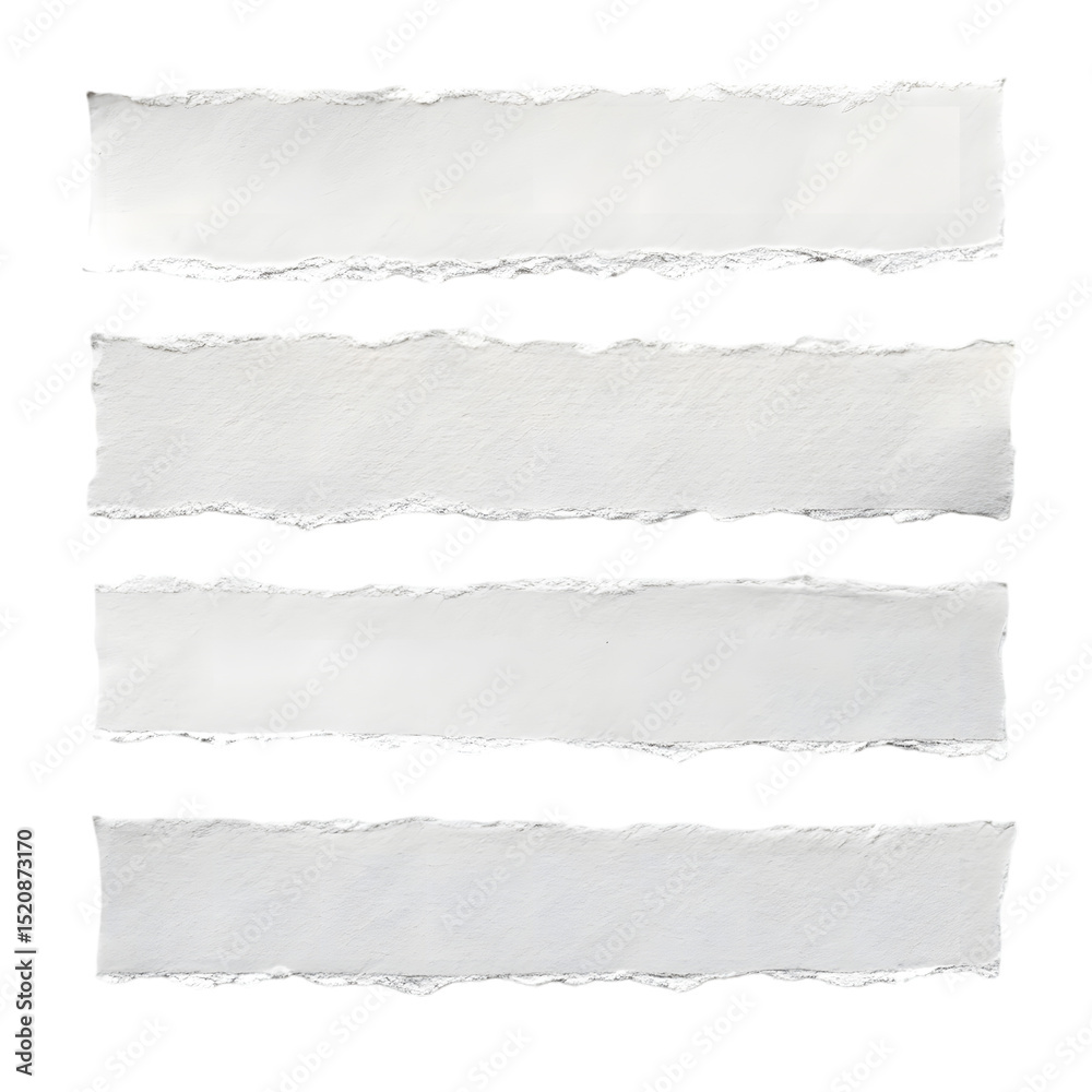 Fototapeta premium Transparent Background Ripped Paper Border