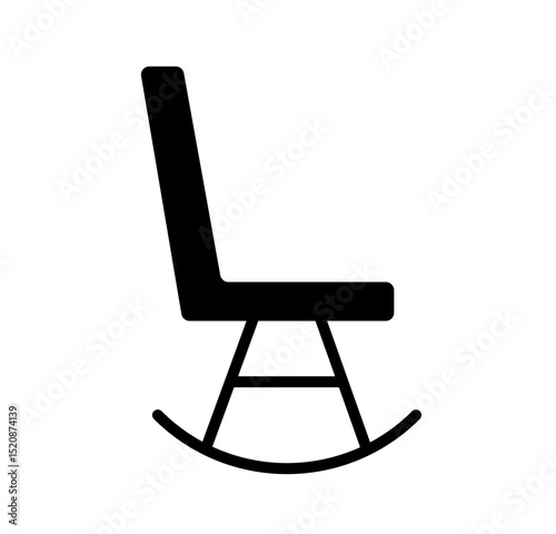 rocking chair vector icon