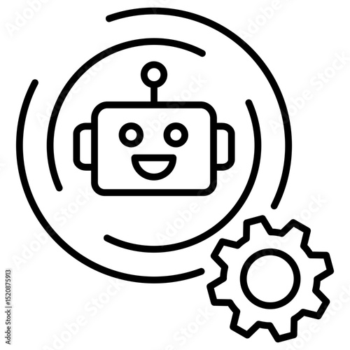 Robotic Process Automation Outline Icon