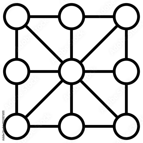 Pattern Recognition Outline Icon