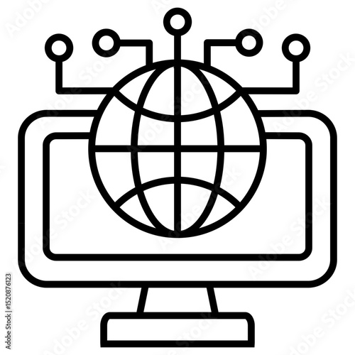Cyberspace Outline Icon