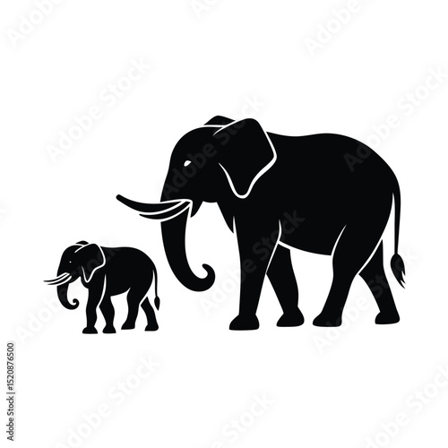 elephant silhouette vector