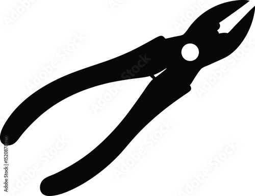 pliers silhouette vector
