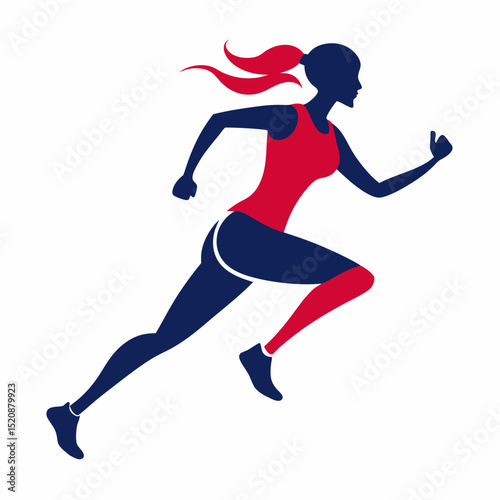 running woman vector