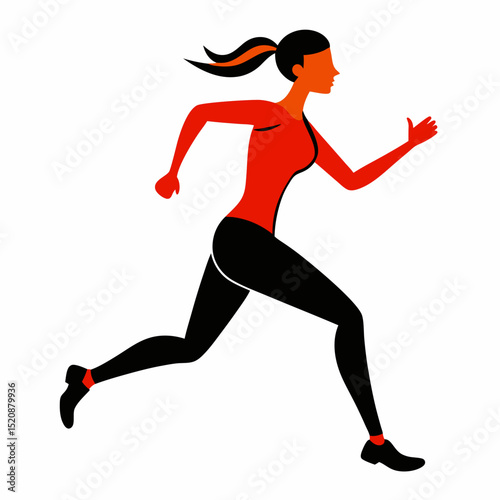 running woman vector