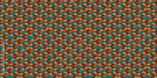 Abstract seamless pattern with earthy tones.  A sophisticated design featuring interconnected shapes, perfect for textile prints, website backgrounds, or packaging.