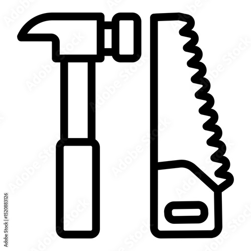 Carpentry icon. Vector line icon