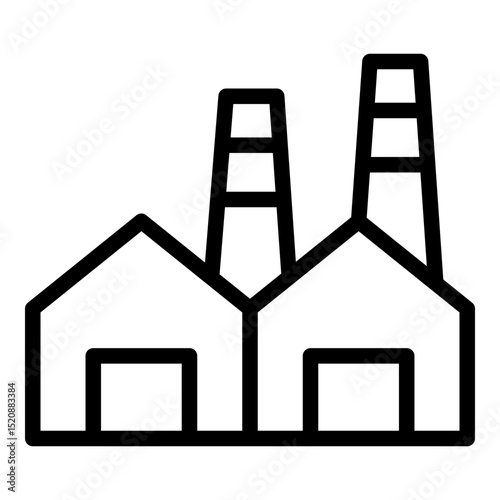 Factory icon. Vector line icon