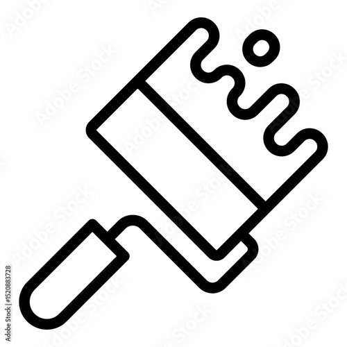 Paint roller icon. Vector line icon