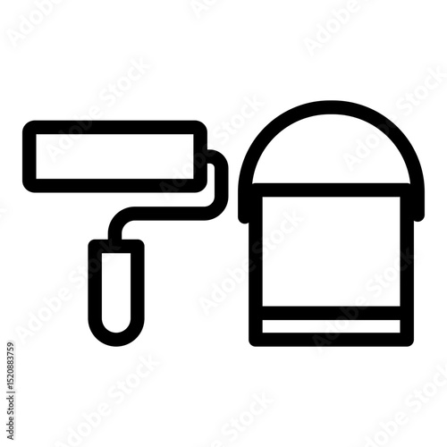 Paint icon. Vector line icon
