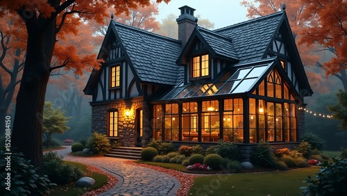 Old house in the night