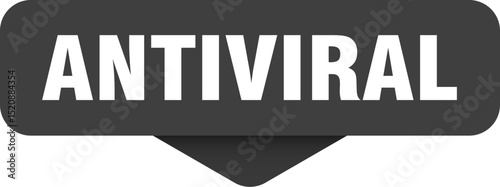 antiviral sticker. antiviral sign on transparent background