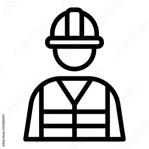 Worker icon. Vector line icon