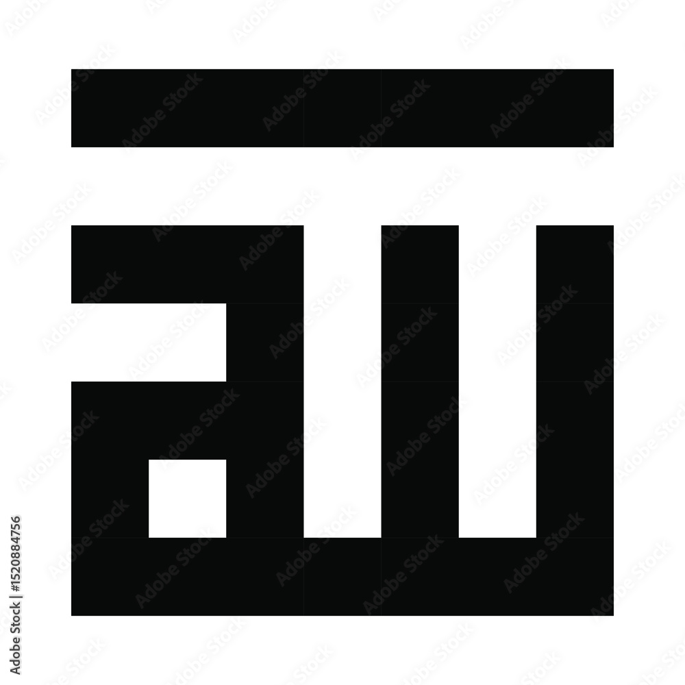 Arabic Calligraphy in Square Kufic Style, Alhamdulillah Square Kufic Calligraphy – Arabic Islamic Art Vector Arabic Calligraphy in Square Kufic Style, Alhamdulillah Square Kufic Calligraphy – Arabic Islamic Art Vector