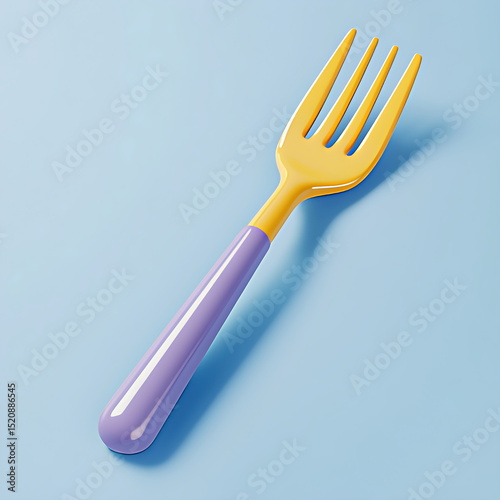 3D icon of a purple fork