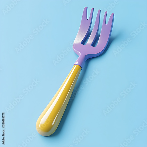 3D icon of a purple fork