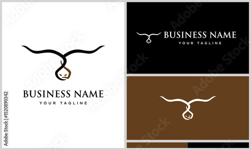 Abstract Cow Logo Design.