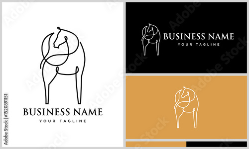 Abstract Horse Logo Design. (1)