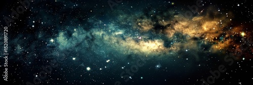 An incredibly dynamic rocket skillfully traverses a vibrant and colorful space teeming with planets and shining stars