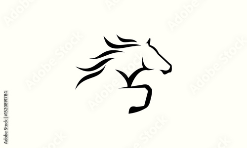 Abstract Horse Silhouette.