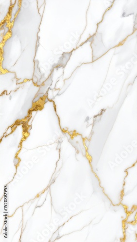 marble texture wallpaper in white and gold, luxury design, elegant and glossy finish, photorealistic pattern, minimal shadow, top-down flat lighting