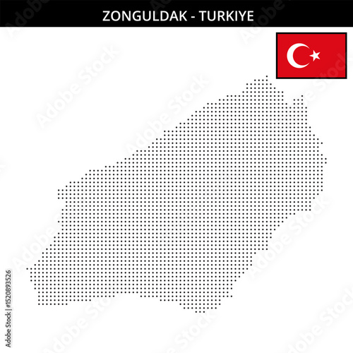 Small dots map of zonguldak in Turkiye