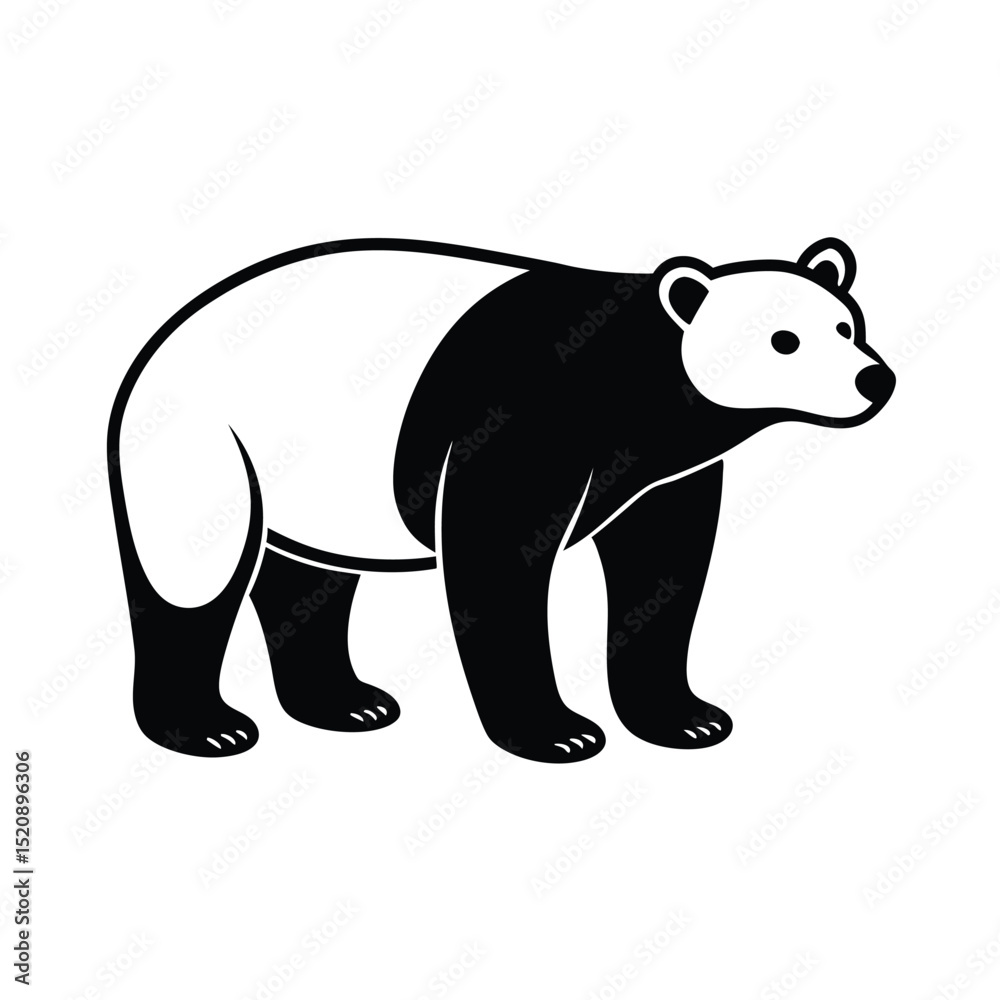 Polar Bear Vector Silhouette Polar Bear Vector Silhouette