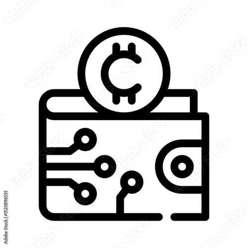 nft wallet line icon