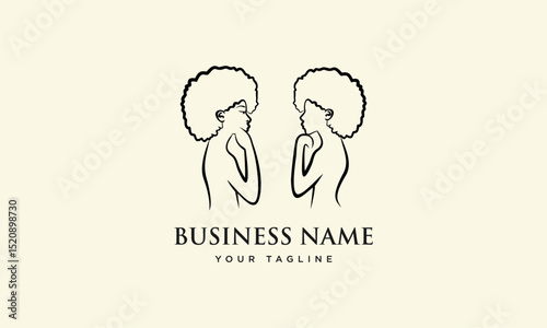 Black Women Afro Silhouette.