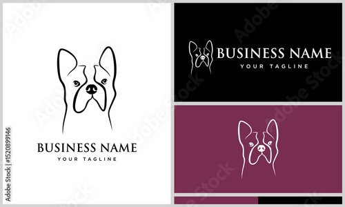 Boston Terrier Logo Design.